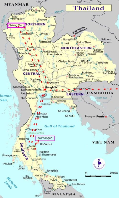 Map of Thailand