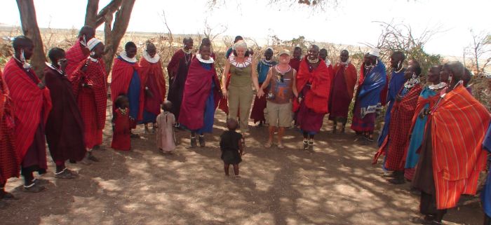 Kerry & TC hanging with the Masai
