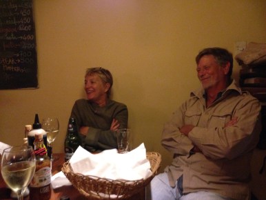 Pat and Mandy Retzlaff at my last dinner.